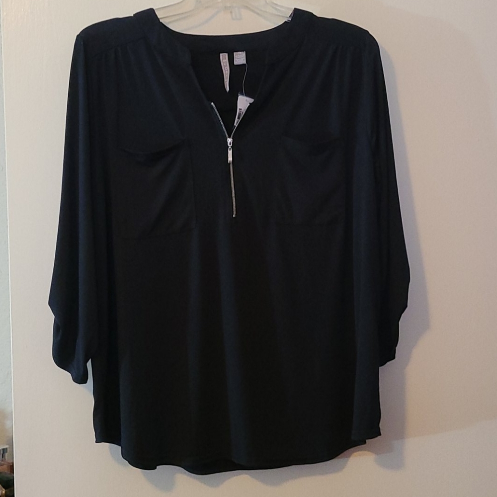 Navy Blue Blouse